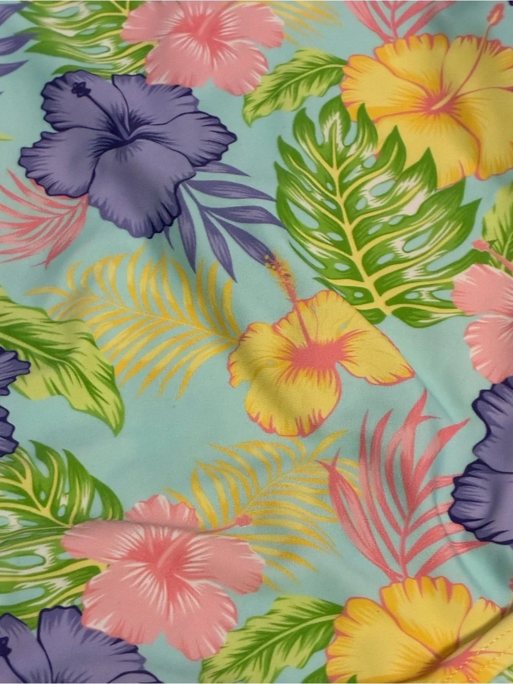 RuffleButts Baby Girls Tropical Floral Rash Guard Swimsuit 6-12M